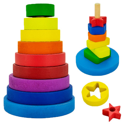 Пирамида Логическая деревянная Наша игрушка БП-00000322 1